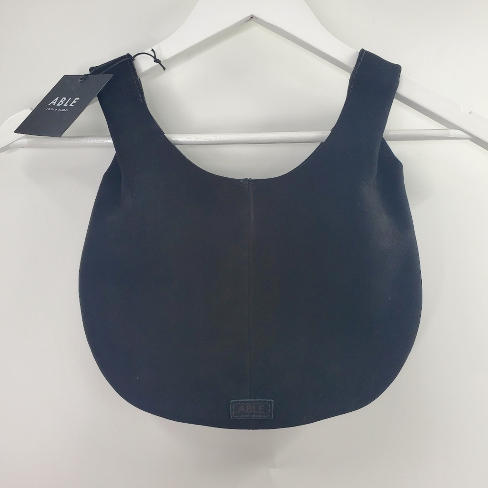 ABLE Local and Global Black Florencia Clutch Bag Suede NEW - Picture 1 of 5